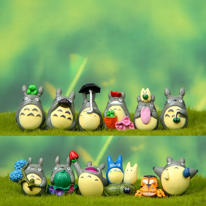 12pcs Set Studio Ghibli Totoro Mini Resin Action Figures Hayao Miyazaki Miniature Cake Toppers Figurines Dolls - Ghibli Figure