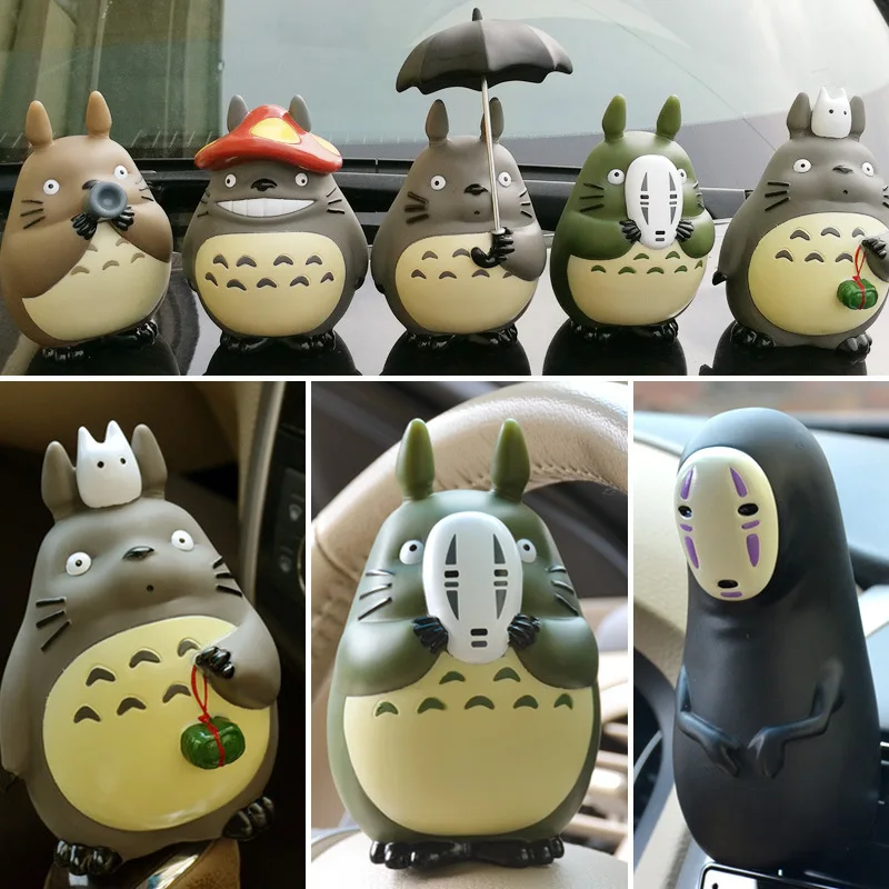 Ghibli Anime Totoro Miyazaki Hayao Umbrella Street Lamp Figure Desk Ornament Model Fairy Garden Moss Miniatures - Ghibli Figure